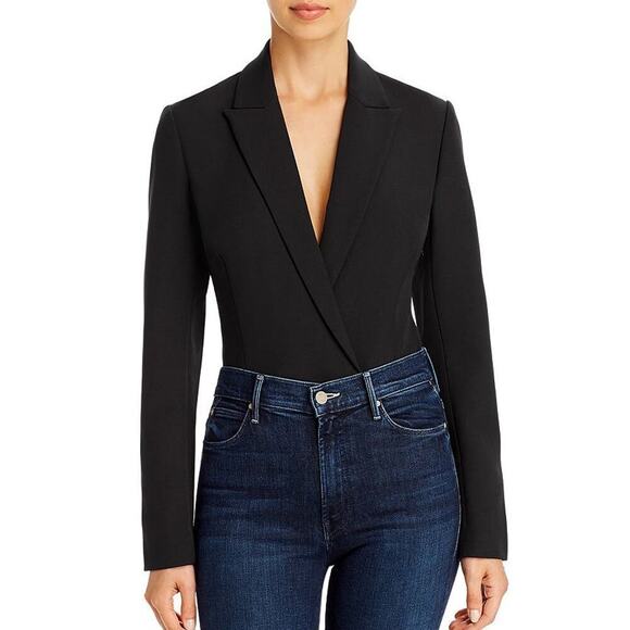 Bardot Tops - BARDOT Black Blazer Bodysuit Size US 6